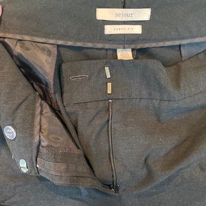 Nordstrom Sejour charcoal curvy fit trousers